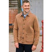 WoolOvers Men's Jersey Cotton Jacket in Brown | Size: XL