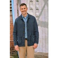 WoolOvers Men's Jersey Cotton Jacket in Dark Blue | Size: XL