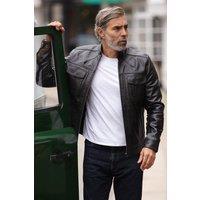 Ashwood Leather Men's 'Edinburgh' Real Leather Bomber Jacket in Black | Size: 3XL