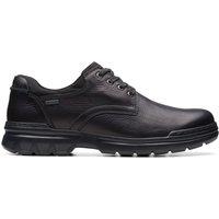 Clarks Men's Rockie Walk GORE-TEX Black Leather Derby Shoes, Lace Up | Size: 7-Wide Fit