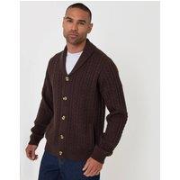 threadbare Men's Wool Blend Shawl Collar Cardigan in Brown | Size: Small