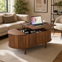 STILVORA Coffee Table with Storage & Lift-Top in Brown