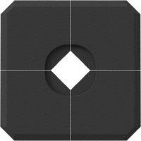OUTSUNNY Set of 4 Parasol Base Stand Weights for Cantilever Umbrella to 120kg in Black