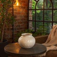 Wyld Haus Windmere White Squat Textured Ceramic Vase