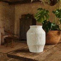 Wyld Haus Windmere White Textured Ceramic Vase