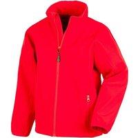 Result Recycled 2 Layer Printable Soft Shell Jacket in Red | Size: 11-12 Years