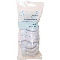 Universal Textiles White Button Shower Curtain Rings 12pk
