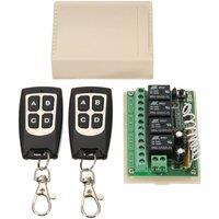 London Boutique 12V 4-Channel Wireless Remote Switch w/4-button One-to-Two Control in Black