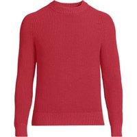 Lands' End Men's Shaker Rib Drifter Cotton Jumper in Red | Size: XL