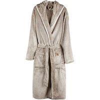 Vinga Men's Louis Luxury Plush Dressing Gown in Grey | Size: S/M