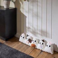 OHS Halloween Ghost Shaped Draught Excluder Fleece Doorstop in Cream
