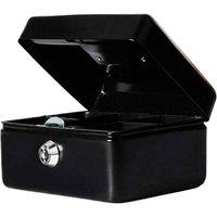 BARGAINS-GALORE 6 Money Bank Cash Deposit Box Steel Tin Security Safe Petty Key Coin in Black