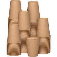 ECONX 500 X 12oz Paper Cups Disposable Brown Hot Tea Coffee Cold Drinks Cup
