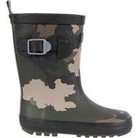 Trespass Puddle Camo Wellington Boots in Green | Size: 12