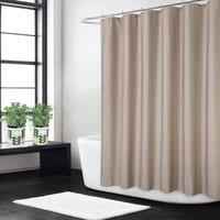 London Boutique 4872 Waterproof Polyester Shower Curtain Bath Curtain in Light Brown