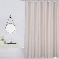 London Boutique 7278 Waterproof Polyester Shower Curtain Bath Curtain in Beige