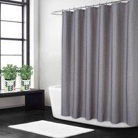 London Boutique 7872 Waterproof Polyester Shower Curtain Bath Curtain in Dark Grey