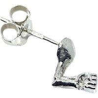 Tg-Jewellery By Tamara Gervasio Skull Arm Solo Stud Earring - Sterling Silver - Oxide Finish