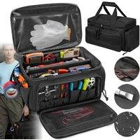 FLAVORA Multifunctional Tool Bag Storage Anti-friction Heavy Duty Work Tote in Black
