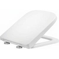 FORGEVIO Soft Close Square Toilet Seat in White | Size: 180 cm width x 180 cm drop