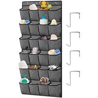 FORGEVIO 24 Pocket Hanging Shoe Rack, Shoe Storage Bag in Grey | Size: 500mm