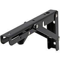 FLAVORA 4X Campervan Folding Bracket Table Extension Shelf in Black | Size: 1000mm x 400mm