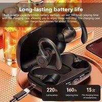 FLAVORA Bluetooth Wireless Headphones Earphones In-Ear in Black