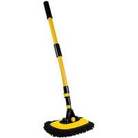 FLAVORA 15 Curved Car Wash Brush Car Cleaning Brush in Yellow | Size: 100 cm x 60 cm