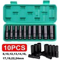FLAVORA Thin Wall Long Reach Deep Impact Socket Set 1/2" Drive in Black | Size: 1000mm x 400mm