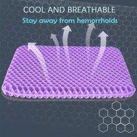 PAWNORA Gel Seat Cushion For Lower Back Pain Purple