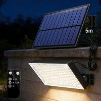 PAWNORA 400 LED Solar Motion Sensor Wall Light in Black