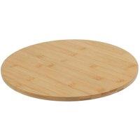 FLAVORA Bamboo Lazy Susan 35cm Large Rotating Serving Tray Wooden in Natural | Size: 100 cm x 15 cm