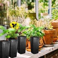 FLAVORA 20 Pcs Plastic Deep Nursery Pot Flowers Plant in Black | Size: 1.25kg