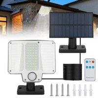 FLAVORA 210 LED Remote Solar Security Lights in Black