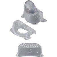Keeeper Stars Baby Potty, Toilet Seat & Step Stool in Grey