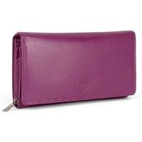 Woodland Leathers Women's Large Leather RFID Purse in Cerise