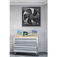 Living and Home Ventilation Wall-Mounted Exhaust Axial Fan 16-inch in Black