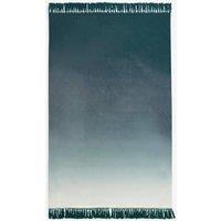 Clarke & Clarke Bloom Ombre Velvet Throw in Green | Size: 125 cm x 150 cm