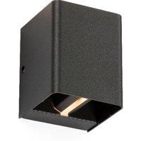 Netlighting LED Adjustable Up & Down Wall Light Anthracite 3000K 230V IP65 2 x 6W in Black