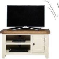 Elm Home And Garden Small Painted White Cream Oak Tv Media Unit Fully Assembled