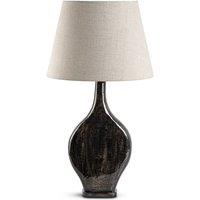 Elm Home And Garden Living Room Bedroom Bedside Table Lamp Large Black Brown Wash Enamel