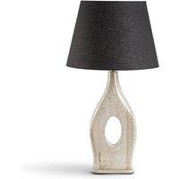 Elm Home And Garden Living Room Bedroom Bedside Table Lamp Large Cream White Wash Wooden