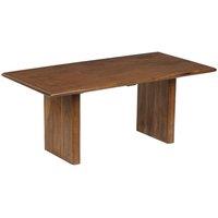 Elm Home And Garden Solid Mango Wood Coffee Table - Dark Oak Finish Rustic Living Room in Brown