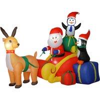 OUTSUNNY Blow Up Outdoor Christmas Decoration with Built-in LED Lights | Size: 6ft