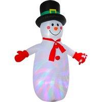 OUTSUNNY Blow Up Christmas Inflatable Snowman for Indoor Outdoor Home Decor in White | Size: 8ft