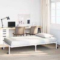 Berkfield Home Bed Frame without Mattress Foldable White 80x200 cm Steel