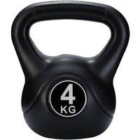 FLAVORA 4kg Vinyl Kettlebell Weight Kettlebells Exercise Home in Black | Size: 0-1 m