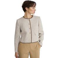 Hobbs London Women's Carey Tweed Jacket in Fawn | Size: 16