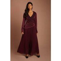 Coast Women's Petite Tailored Pleat Trouser Jumpsuit in Fig | Size: 8