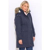 Klass. Women's Teddy Lined Hooded Waterproof Coat in Midnight | Size: Medium